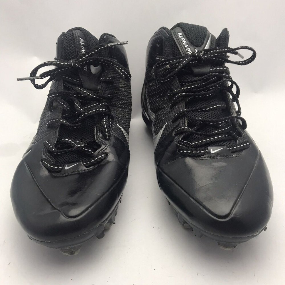 NIKE ALPHA PRO 3/4 D Football Cleats Flywire MENS SZ 9 item# 599025-100